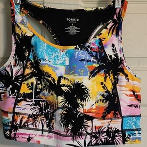 Torrid sports bra, tropical print